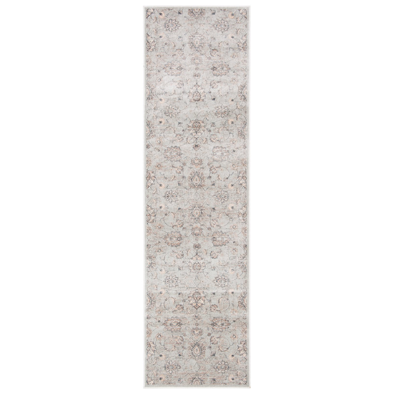 Kilmarnock Floral Viscose Area Rug, Runner 66 x 244 cm