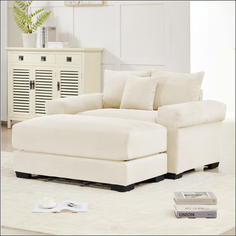 Canapé modulaire surdimensionné 54,3 po Cloud, Beige