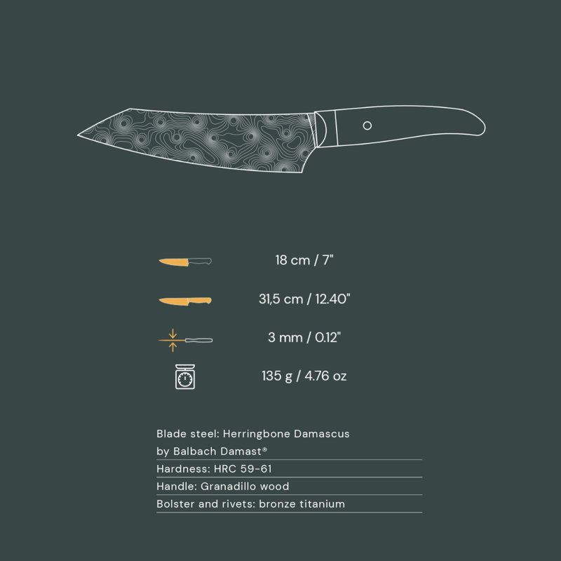 Coquus 7.09'' L Santoku Knife