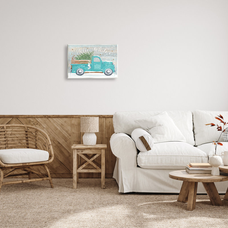 «Rustic Hello Winter Truck» par Karen Tye Bentley, H 13 po x l 19 po