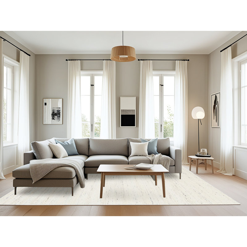 Surface beige contemporaine tapis, Rectangle 8 pi x 10 pi