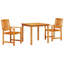 2 - Person Wood Patio Dining Set with Square Table