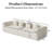 Boneless 120"W Oversized Sofa Chenille Comfy Couch With Deep Seat And Low Back-429244566