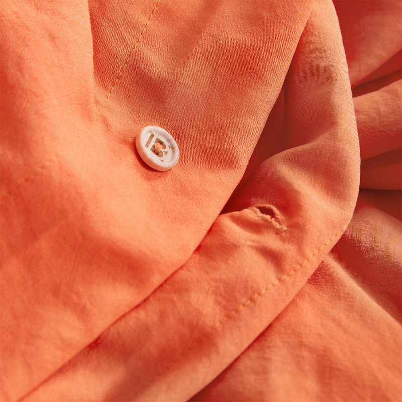 Ensemble de housse de couette en microfibre prélavée Natural Loft, Orange, Housse de couette simple très grand + 1 taie déc