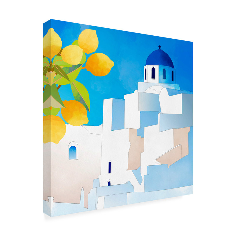 Art sur toile «ologa bologra Ana Rut Bre Santorini Neu », H 35 po x l 35 po