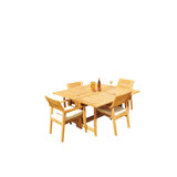 Vellore Outdoor 7 - Piece Teak Dining Set