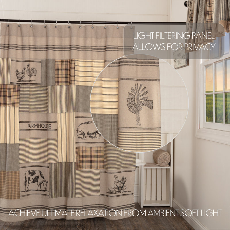 Rideau de douche en coton Sawyer Mill