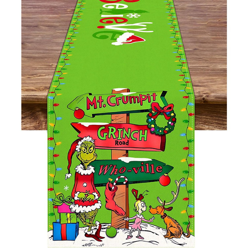 Chemin de table de Noël Merry Christmas