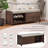 Distressed Shutter Storage Bench with Acacia Veneer-106900668