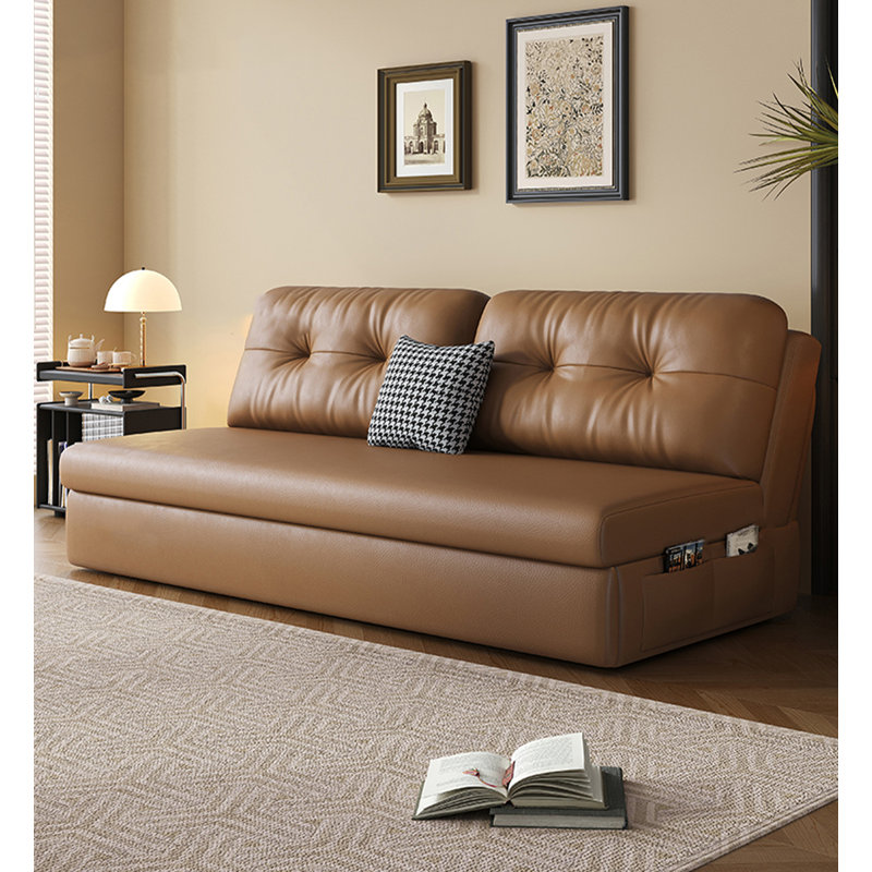 Canapé de salon en cuir italien, H 33,9 po x l 47,2 po x P 32,3 po