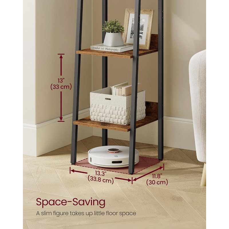 Redekar 140cm H x 33.8cm W Steel Ladder Bookcase