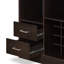 Armoire à vin Hazen Espresso Finish III: une solution de rangement sophistiquée et fonctionnelle pour votre collection de vins fins et vos accessoires