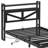 Metal Floating Bed with USB Charging Station and LED Light-1086635489