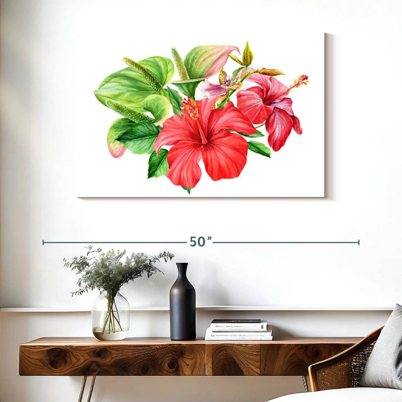 Bouquet d'hibiscus Harnek, H 26 po x l 39 po