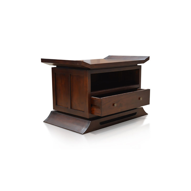 Table de chevet en bois massif à 1 tiroir Bouchier, H 20 po x l 31 po x P 19 po