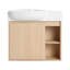Meuble-lavabo mural 26 po avec lavabo en céramique blanche et porte à fermeture en douceur-1322195631-1322195617