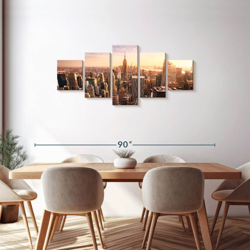 NY City Buildings, 30" H x 68" W
