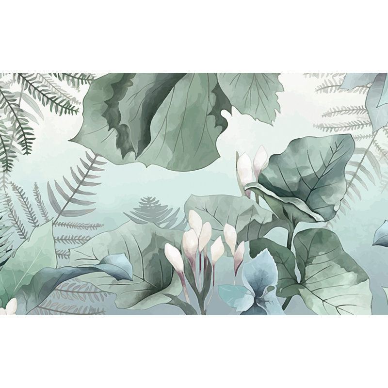 Murale dessin tropical Elledge, L 35 po x l 55 po