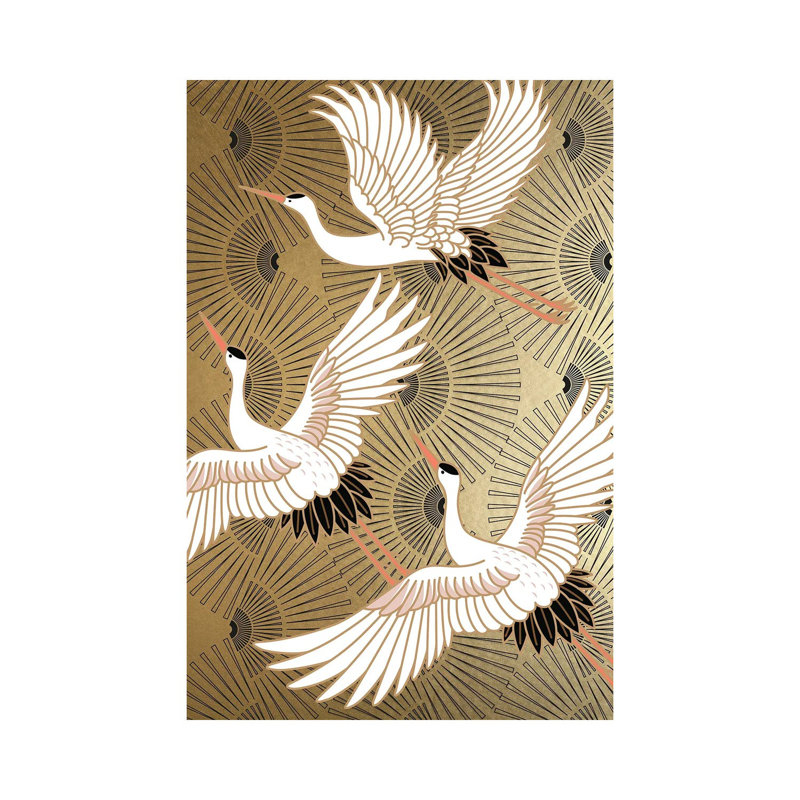 Crane Japenese II by Nikki Chu - Wrapped Canvas Print, 30.48 cm H x 45.72 cm W