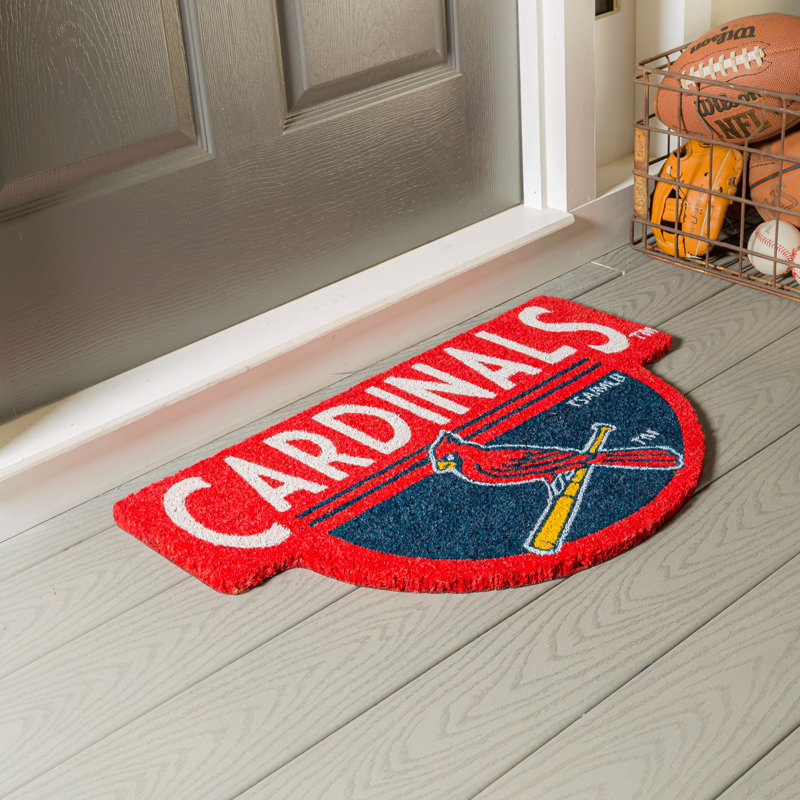 NFL Shaped Coir Outdoor Welcome Mat, Cardinals