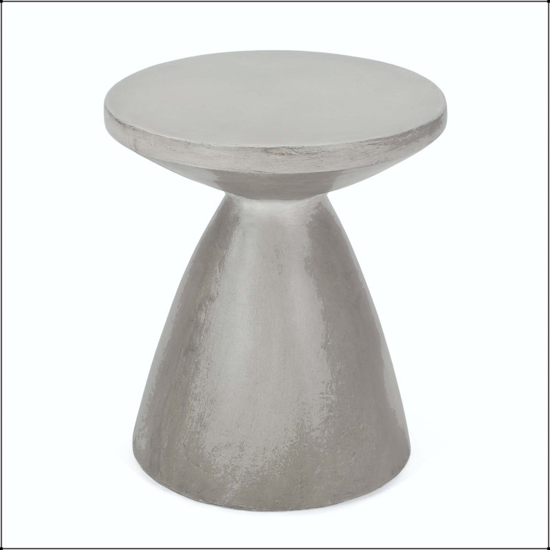 Table d'appoint pour l'extérieur en sablier en béton léger - sans assemblage