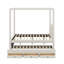 Lit plateforme à baldaquin avec lit gigogne et tiroirs Upholstery-746241113