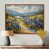 Toile avec cadre flottant brun