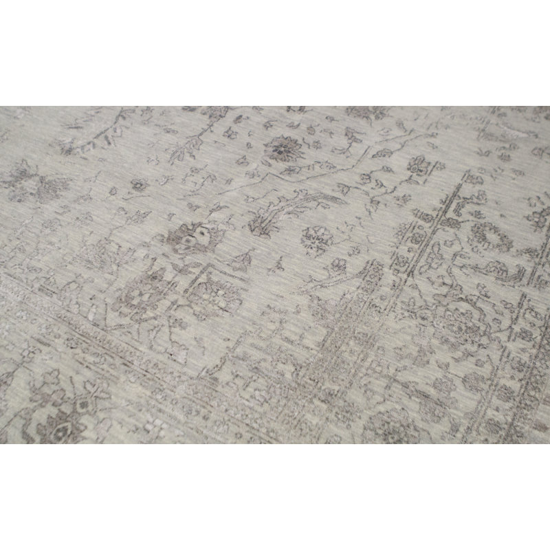 Hand-Knotted High-Quality Silver and Gray Area Rug
