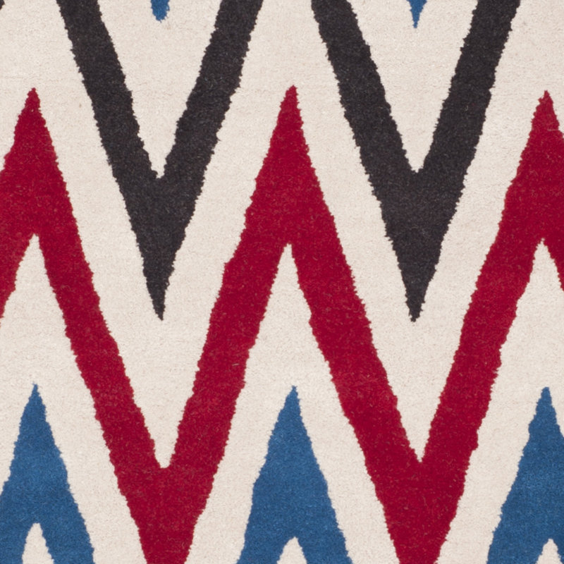 Deedie Hand Tufted Wool Chevron Rug, Rectangle 8' x 10'