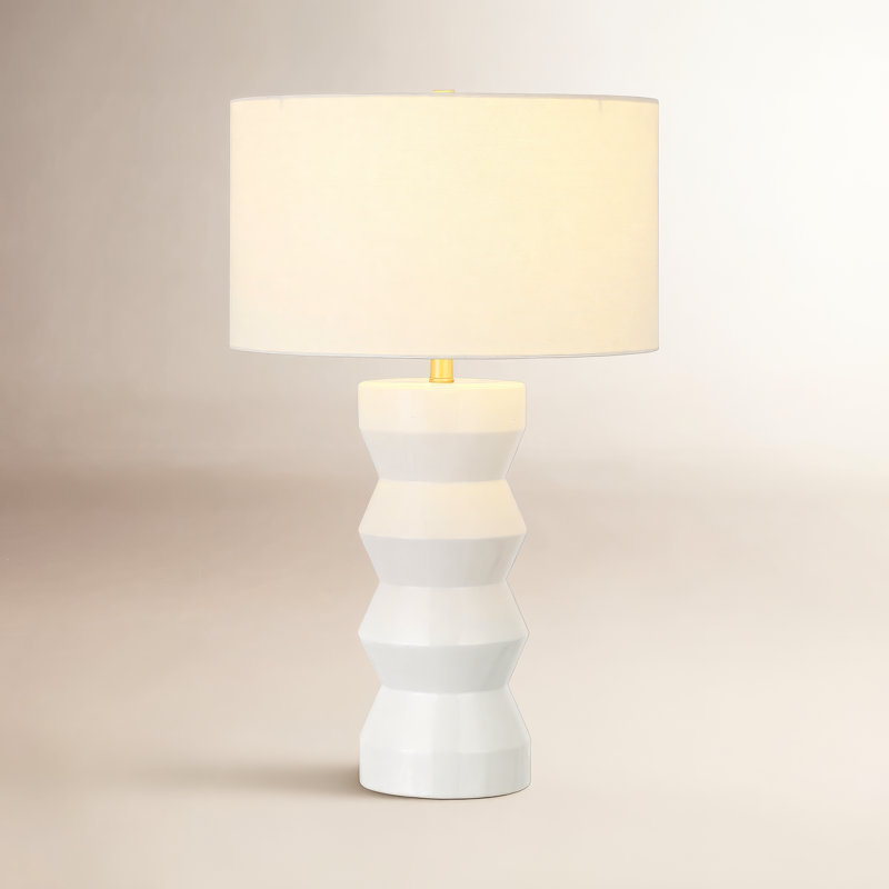 Lampe de table standard 26,5 "Dublin, Blanc mat