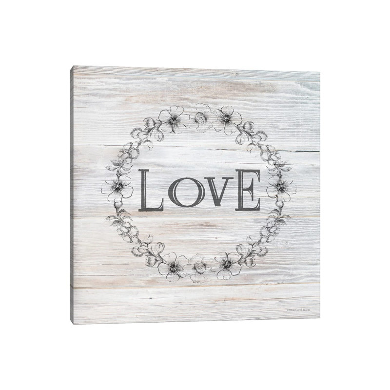 Love by Bluebird Barn - Wrapped Canvas Print, 30.48 cm H x 30.48 cm W