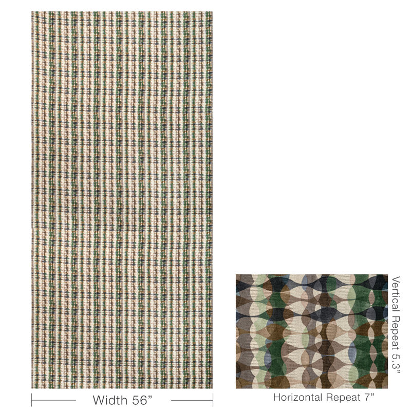 Rhapsody Overtone Print Fabric, Spruce