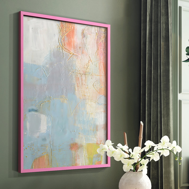 «Cully II», reproduction encadrée - bois massif, H 10 po x l 8 po, Rose