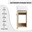 Meuble-lavabo simple 12 po avec comptoir en céramique Dewmere-977511306