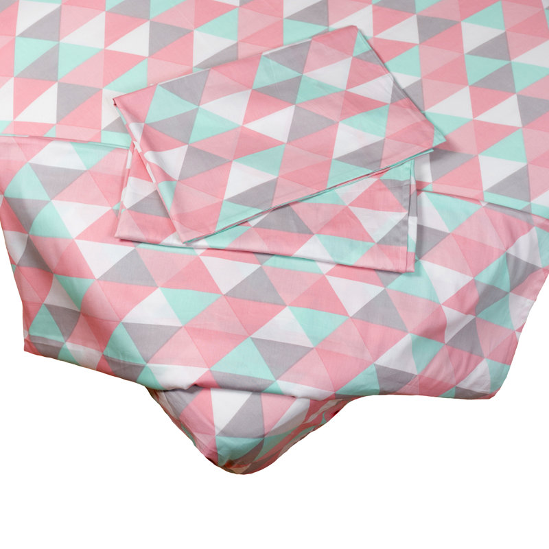 Sparrow 100% Cotton Geometric Sheet Set