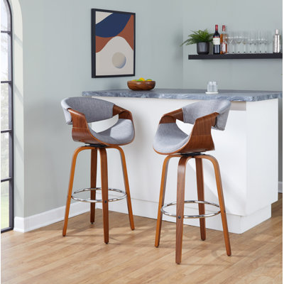 Archaimbaud Swivel Upholstered Counter Stool