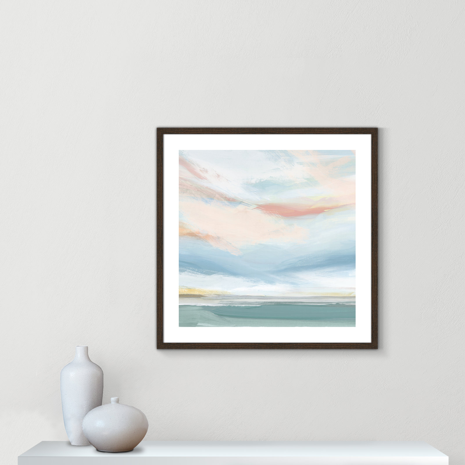 Delphi "Sweetness I" Painting by Isabelle Z, 28.75" H x 28.75" W x 0.88" D, Walnut Wood Framed Paper