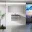Meuble-lavabo mural moderne pour salle de bain