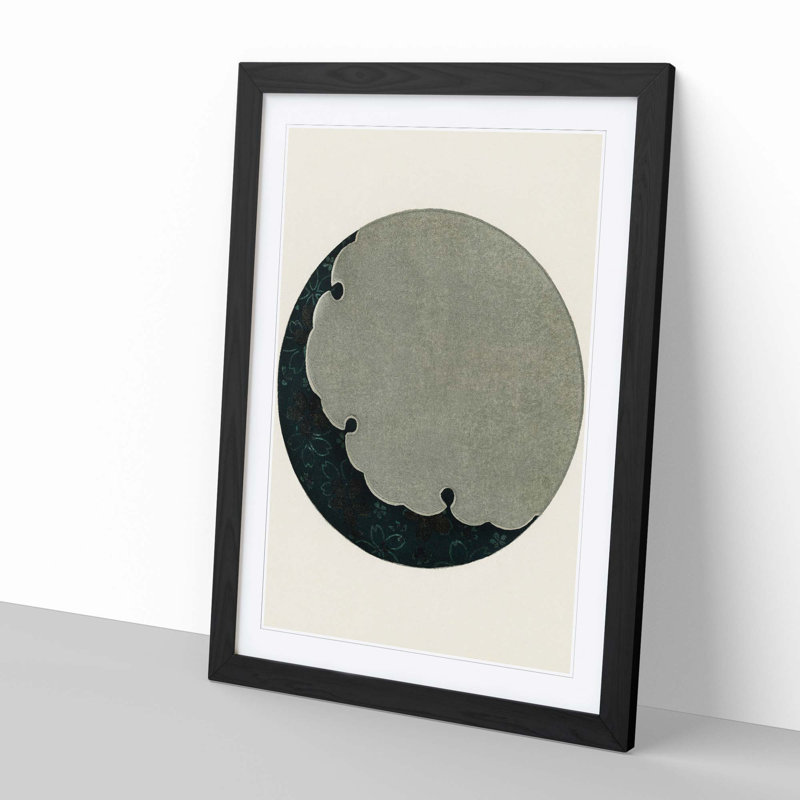 The Moon by Watanabe Seitei - Picture Frame Painting Print, 36cm H x 27cm W x 2cm D, Black Framed