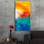  «Marsh Sunrise 2» par Alicia Ludwig, art mural en verre acrylique, 24 po x 48 po