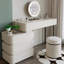 Makeup Vanity with Light mirror,5 drawers,Power Outlet