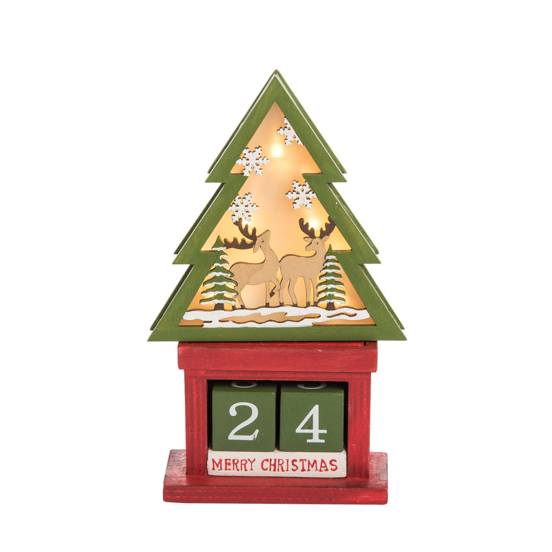 Light-Up Led Tree Calendar Blocks