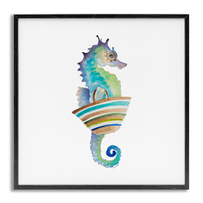 «Summer Ready Seahorse», estampe numérique par Lanie Loreth, Estampe numérique Farmhouse, H 17 po x l 17 po