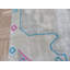 Tapis intérieur en laine noué la à la main gris/bleu 3 pi 10 po x 8 pi one-of-kind Hurst