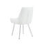 Chaises d'appoint blanches modernes, cuir d'unité centrale, dossier à losanges, polyvalentes pour la maison et le bureau