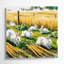 «Farm Rabbits», art mural sur toile brune-1252673561