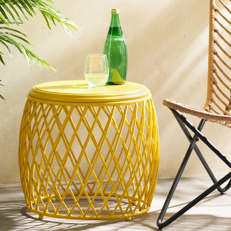 Table d'appoint Terrific Matte Iron, Jaune