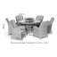 Balcom 6 - Person Patio Dining Set Umbrella Hole Included Round Table with Cushions Included