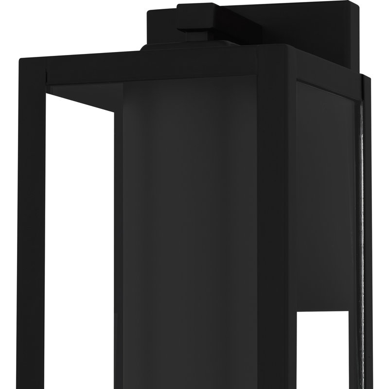 Wiebe 1-Light Earth Black Dark Sky Outdoor Wall Lantern, 10" H x 5.75" W x 6.5" D