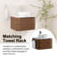 Meuble-lavabo mural cannelé 24 po avec lavabo vasque en céramique, tiroir et porte-serviettes-34658152-34658134